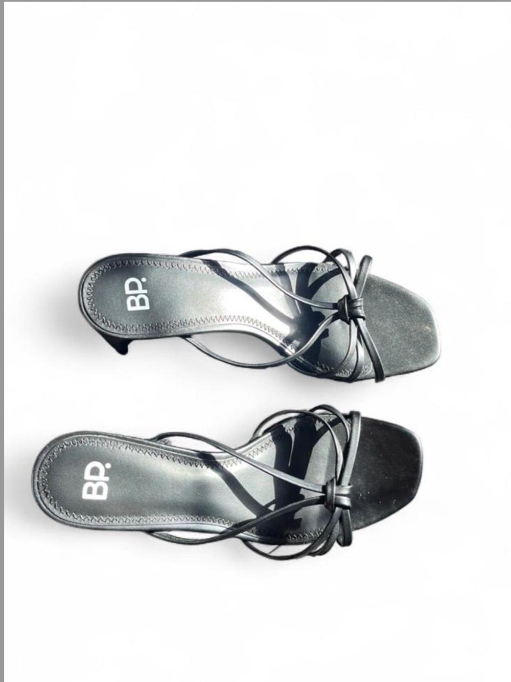 bp Knotted Strappy Slide Sandals - Black